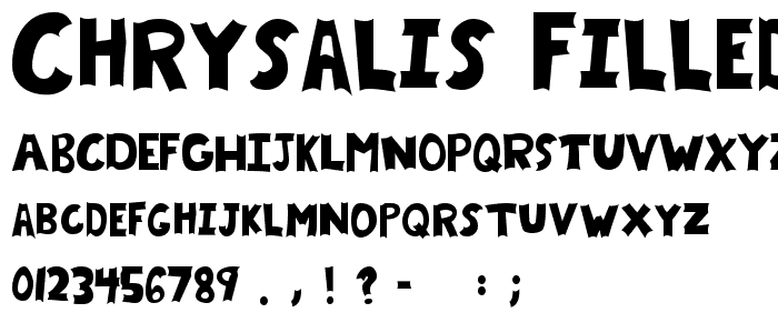 Chrysalis Filled font